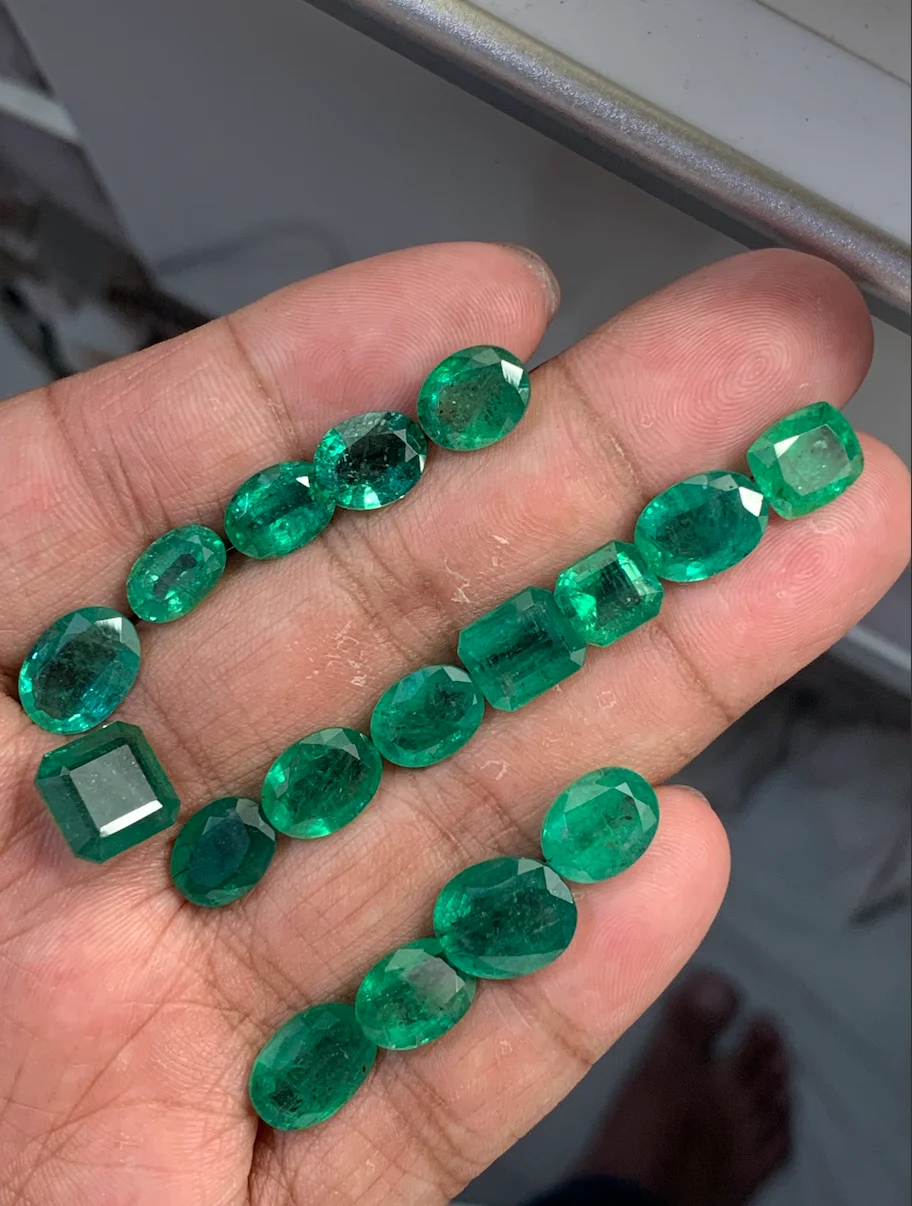 2 to 7 Carats Size Zambian Emerald Stone Lot, Precious Gemstone By Real Gems