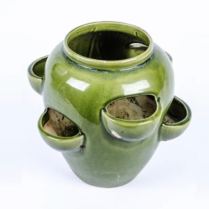 [Hannah]- Strawberry Planter - Vertical Pots Ceramic Garden Large Clay Pottery