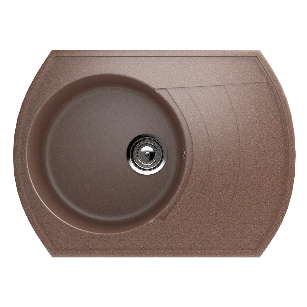 ULGRAN U-206 Reversible, Composite Artificial Durable Good Quality Granite Kitchen Sink Single Bowl Inset Sinks 450 Modern 15,1