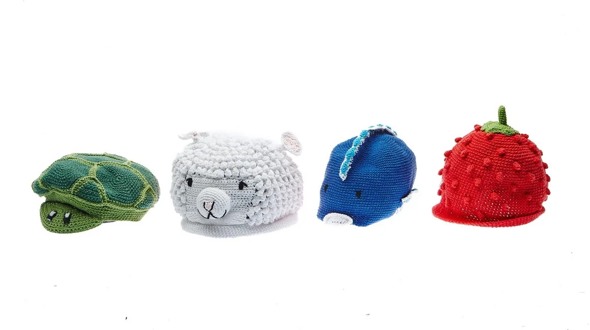 
Handmade Eco-Friendly Kids Hat with Cute Animal Designs 100% from Cotton Fashion 