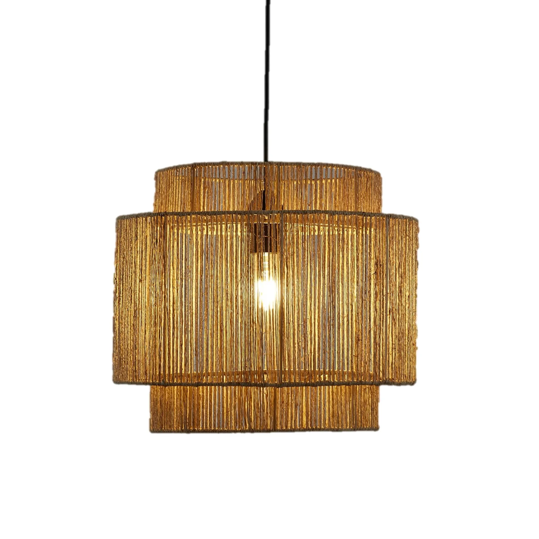 Good price Hand Braided Natural Bamboo Rattan Seagrass Pendant Lighting Lamp Shade Christmas Gifts From Vietnam