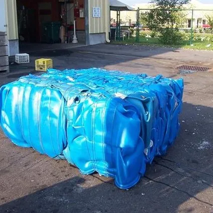 HDPE blue drum baled scrap READY TO EXPORT HDPE PLASTIC SCRAP BLUE DRUM IN BALED