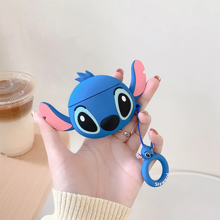 3D мультфильм для Airpods чехол 2020 Stich Airpod ремешок
