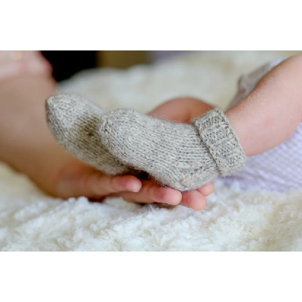 Wholesale Spring Autumn Toddler Baby Socks Customize Hand Knitted Hand made Wool For Boys And Girls Socks