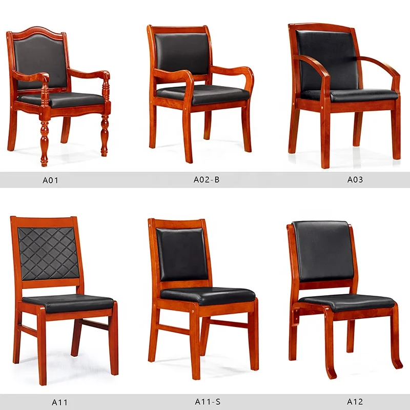 antique waiting room wood four legs meeting office chairs