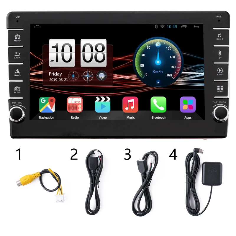 Новинка 1 Din 9 дюймов сенсорный экран задняя камера Gps Автомобильный Универсальный Android автомобиль Mp5 Радио Видео Dvd Авто плеер стерео Мультимедиа