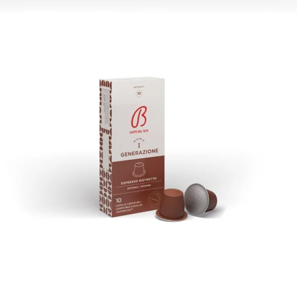 
Italian for espresso 30% Arabica 70% Robusta Nespresso compatible capsules 