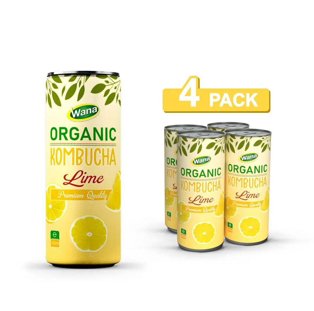 Чайный напиток Kombucha со вкусом гуавы 320 мл консервированный частная торговая марка или OEM-продукт от вьетнамской компании по производству напитков