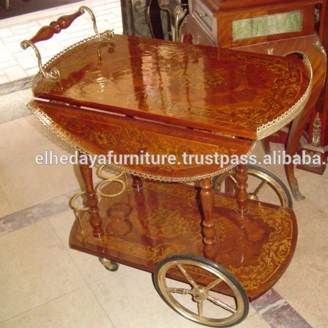 Trusted professional partner French tea table with wheels  office tea table tea table set Optimal choice