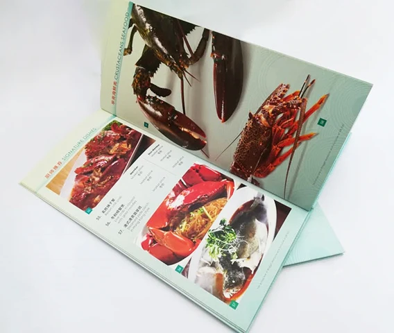 
Печать буклет в твердом переплете, печать меню, индивидуальная печать меню ресторана, печать меню на крышке, оптовая цена 