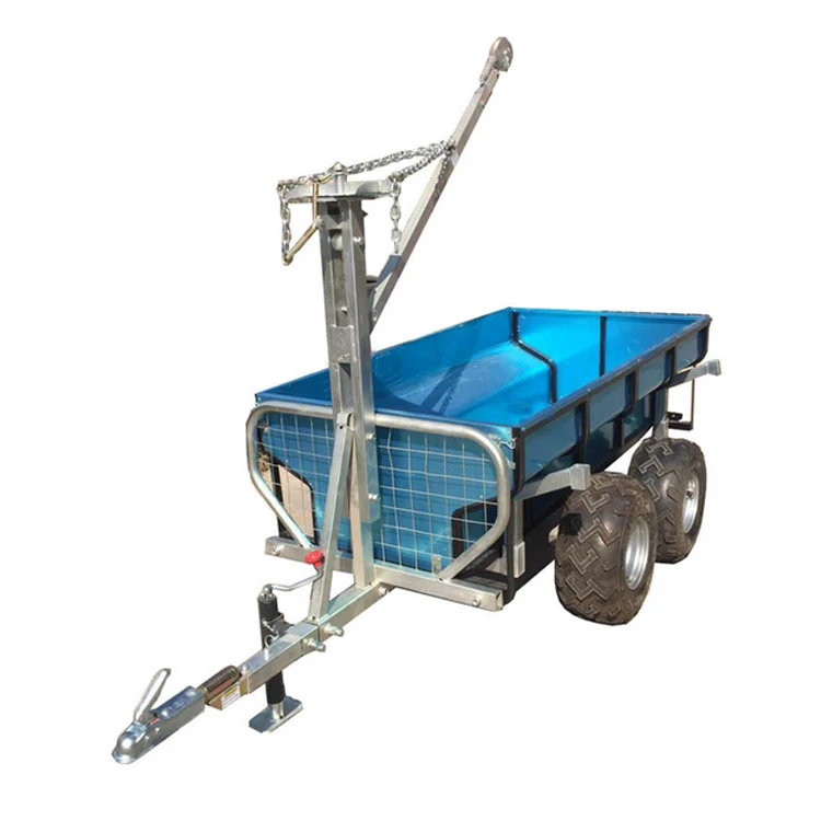 
Small ATV Farm hydraulic 6 ton hook lift tipper dump trailer / container carrier lifter for tractor 