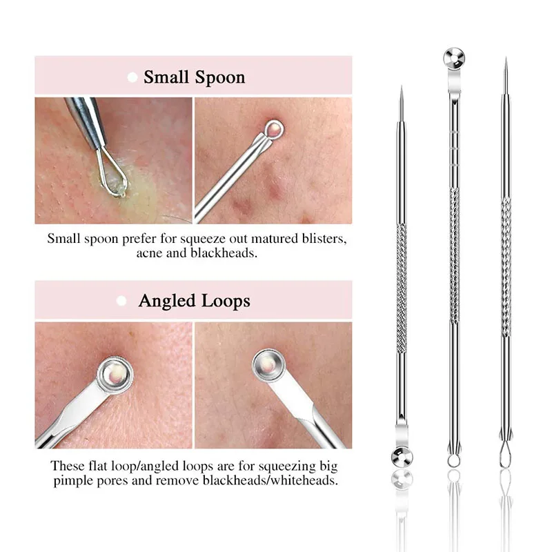 Жидкость для снятия экстрактор акне удаление инструмент моднок ювелирное изделие Popping Прыщ Пятна Zit удаления из нержавеющей стали комплект