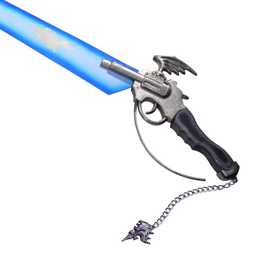 Blue Blade Sword Lionheart Winged Gunblade from Final Fantasy Video Game Probes Sword