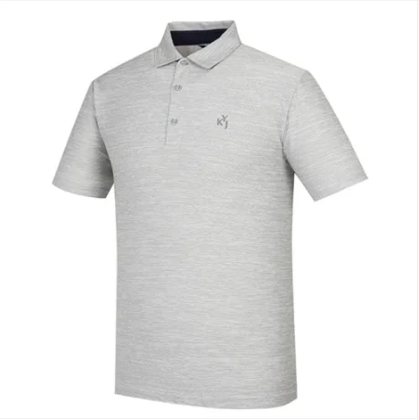 Мужские Базовые Футболки [KYJ Golf] с коротким рукавом и воротником однотонные рубашки деловые корейское производство