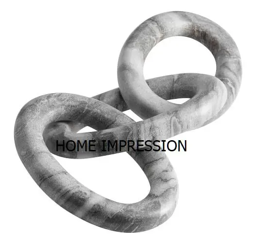 Highest Quality Marble Luxury Tables Decor Chain Gold Rim Fancy Sculpture For Home Hotel Decoration Accessories For Top Sale