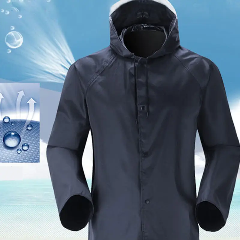 
 Mountain lightweight motorcycle waterproof hooded rain suit rain wear jacket  rain coat  