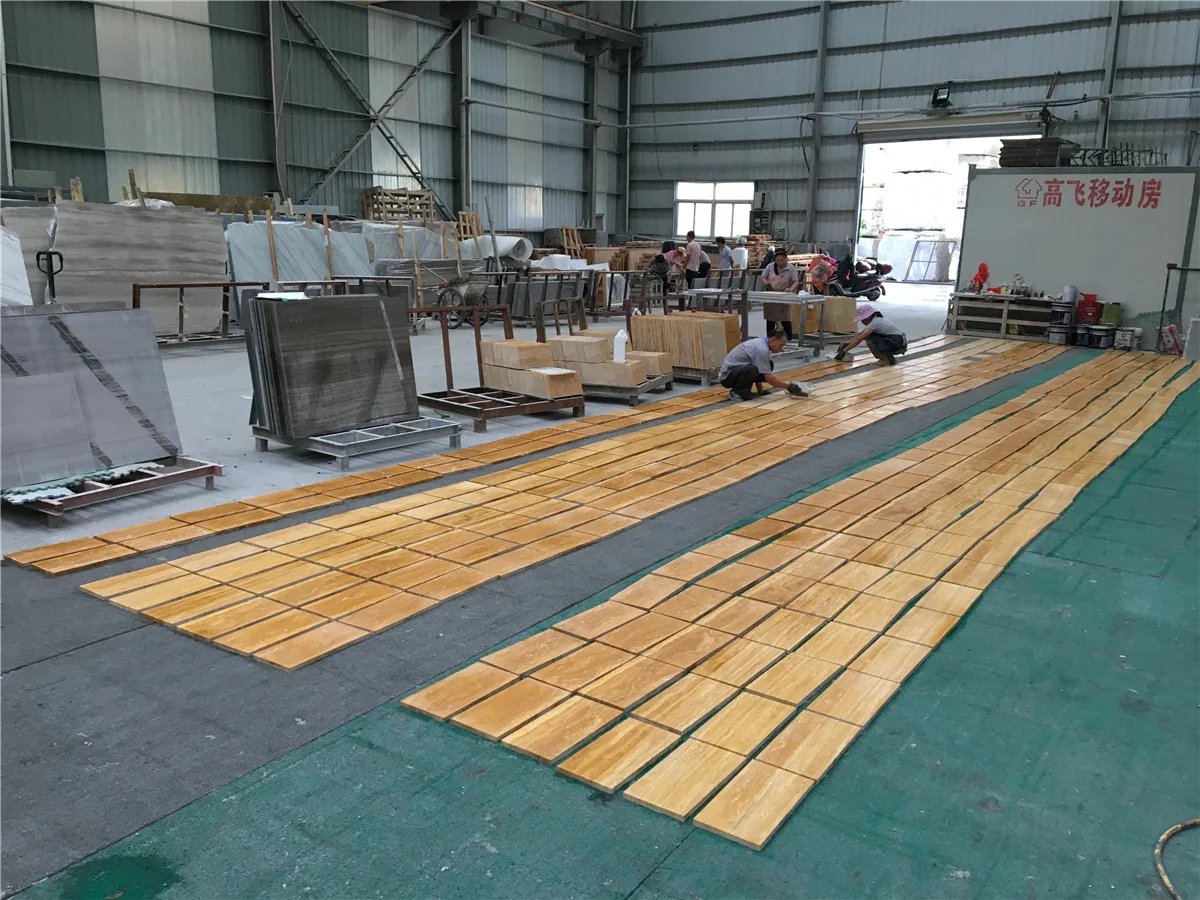  Натуральный желтый мрамор травертин пустыня золото