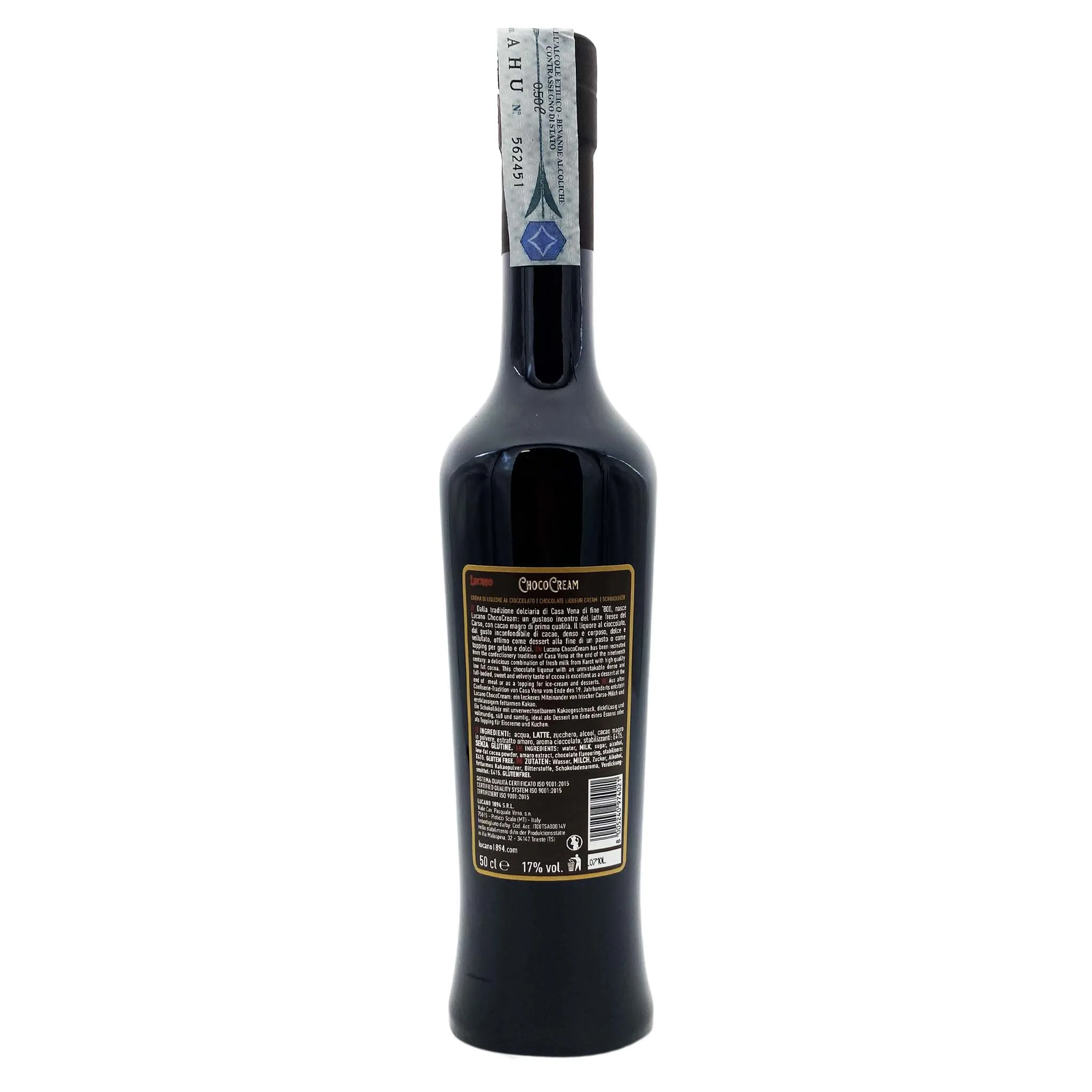 Premium Quality Italian Chocolate Liqueur Lucano Choco Cream 50cl