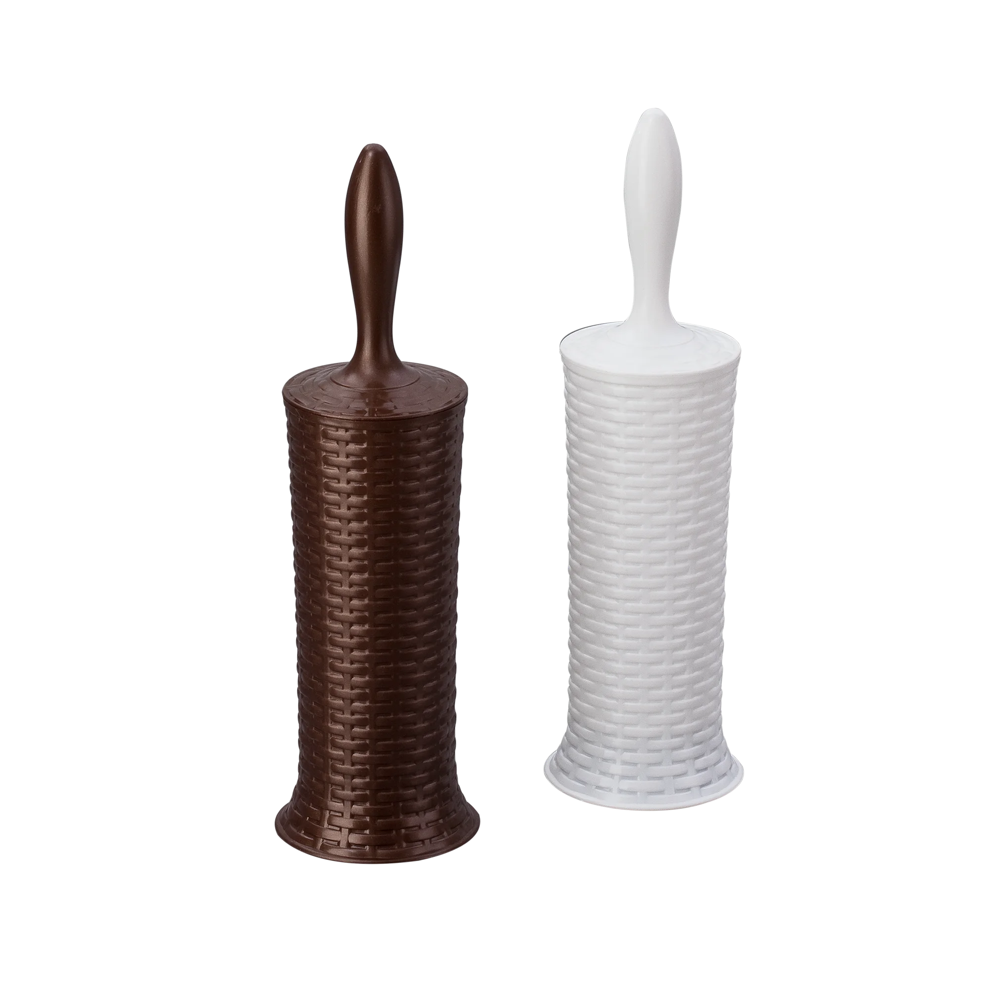 Toilet Bowl Brush and Holder Strawed Matted Freestanding