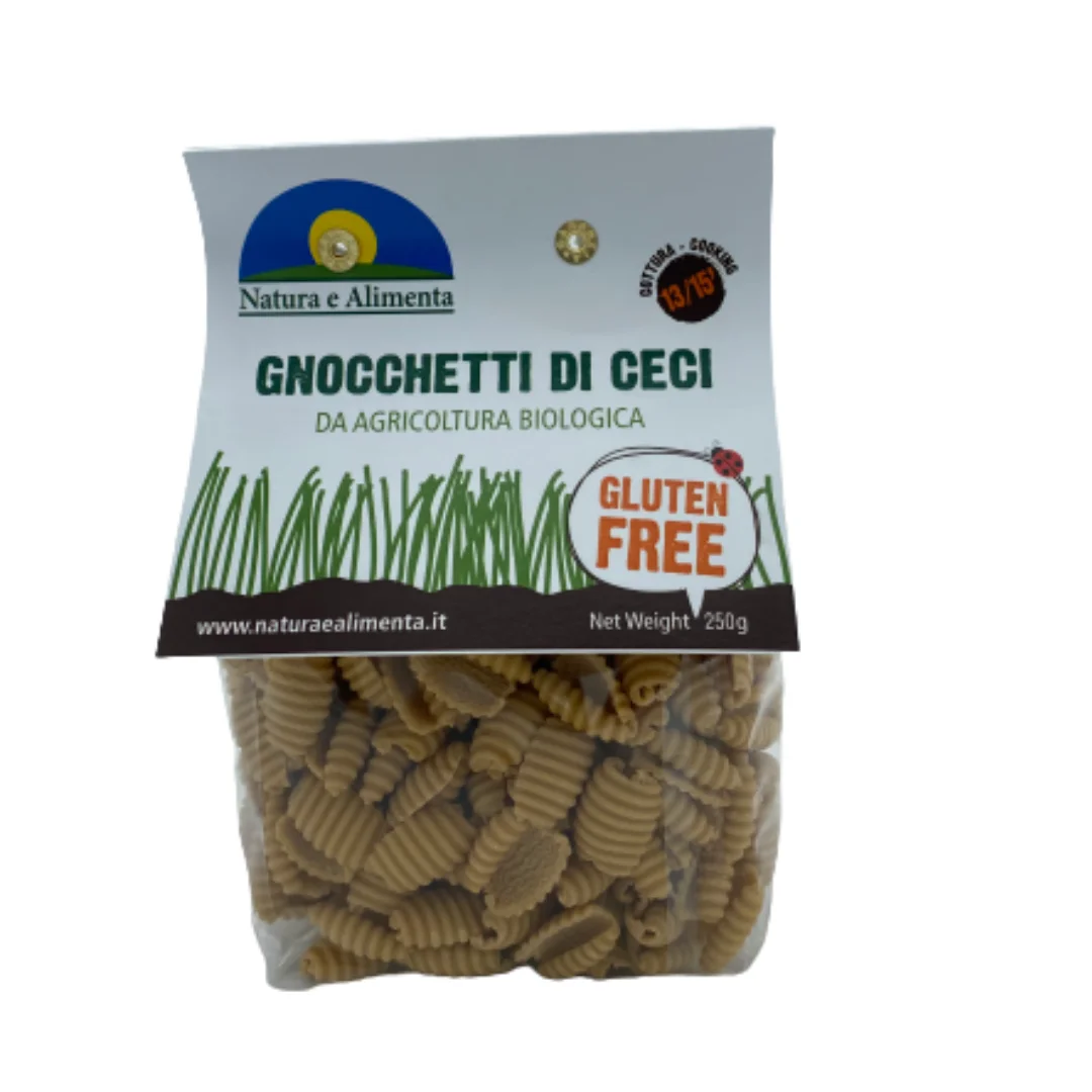 
High quality organic chickpeas pasta GNOCCHETTI Natura e Alimenta 250 gr 