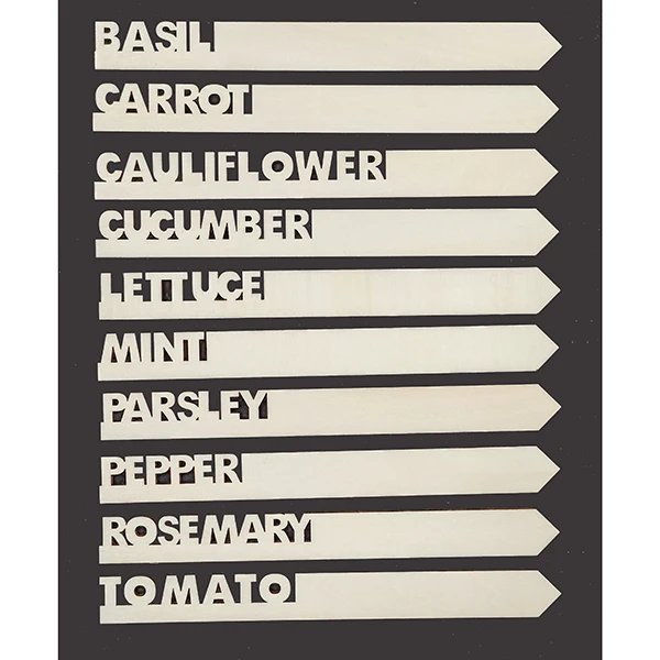 Eco Friendly Laser Cut Natural Wooden Plant label