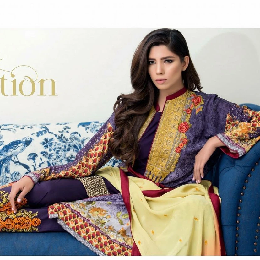 Модные дизайнерские пакистанские костюмы газон/Лен/хлопок с вышивкой из 3 частей доступны по оптовой цене.