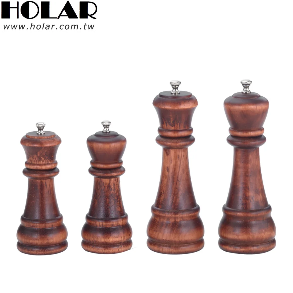 [Holar] Taiwan Made Elegant 6 8 Inches Chess Shaped Salt and Pepper Mill