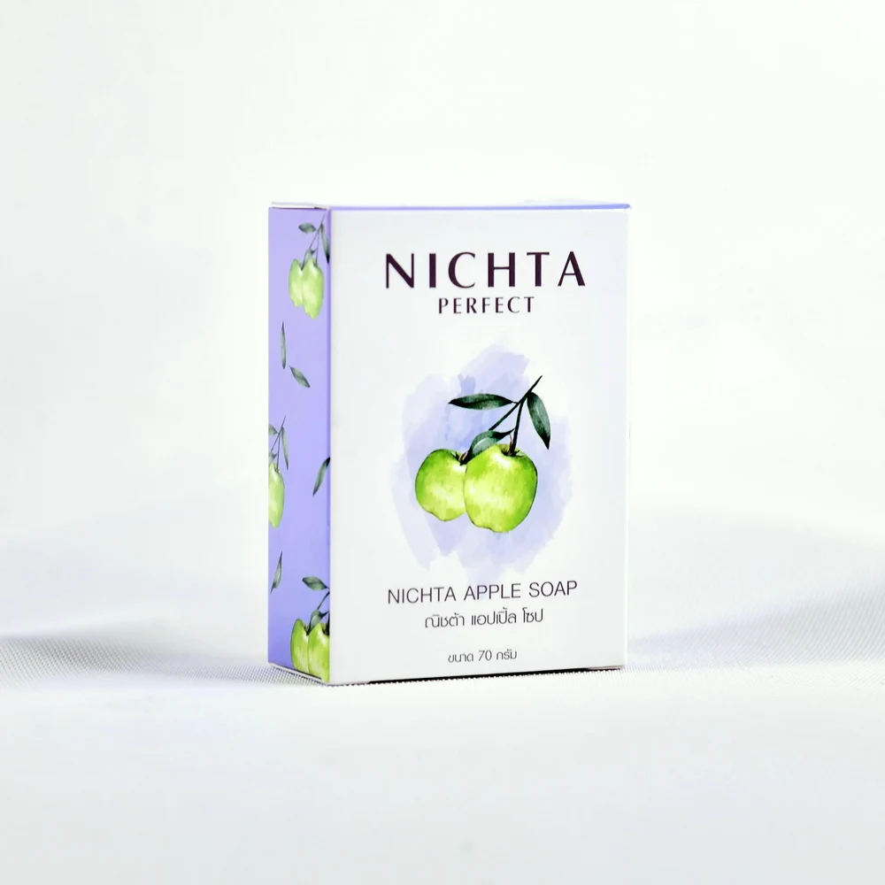 Nichta Perfect Apple Face Soap for Women Basic Cleaning Whitening Skin Revitalizer Nourishing Anti aging Acne Treatment Firming