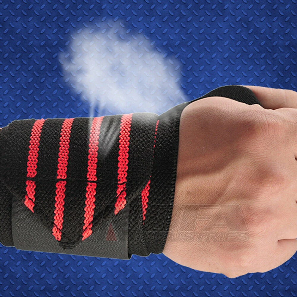 1Pair Wrist Weight Lifting custom cross training Weight Lifting Gym Wrist Wraps Gym Straps Support Grip