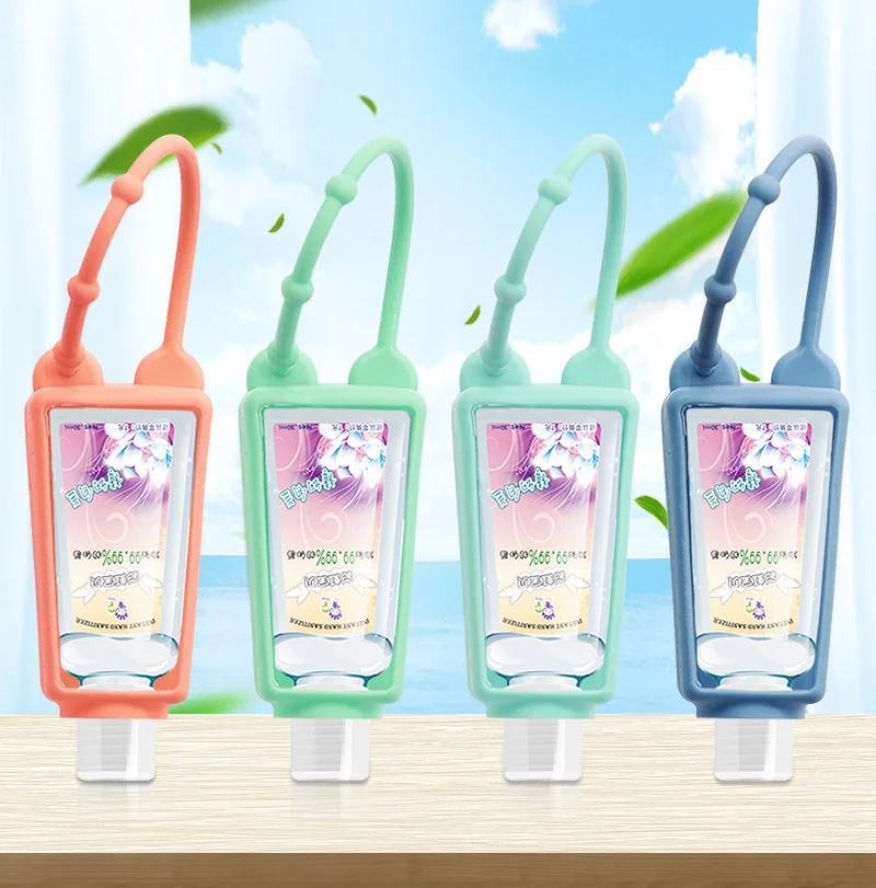 Silicone cartoon design hand 30ml 50ml sanitizer bottle holder
