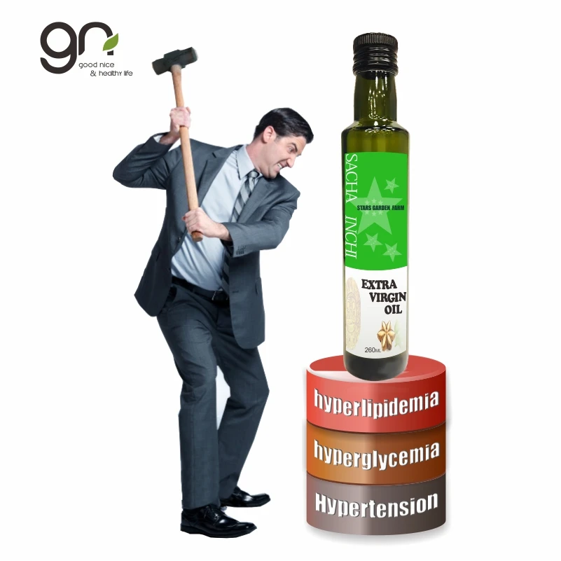 
2021 hot sale home care Sacha inchi oil (260ml bottle) refreshing brain could help hypotensive 