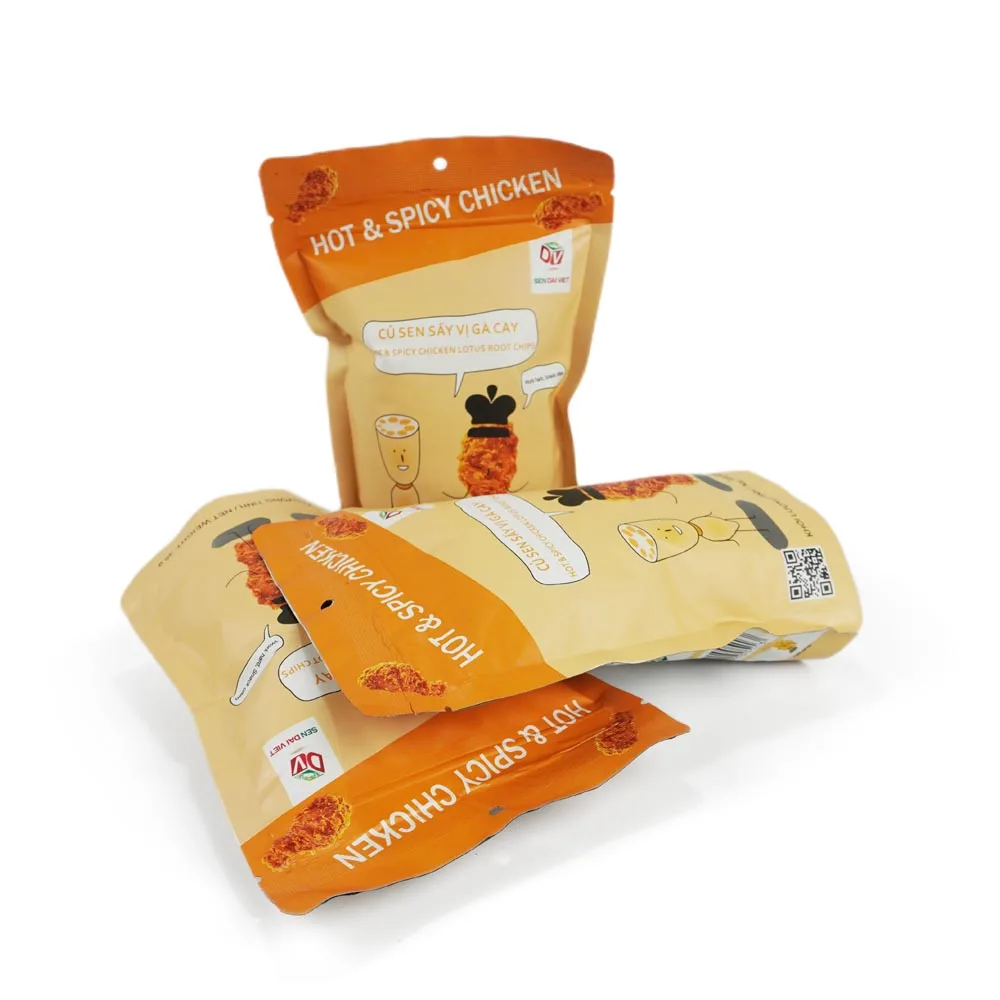 Hot Price Tasty Crispy Lotus Root Chips Vegetable Fruit Fried Bag Packing Hot and Spicy Chicken Lotus Root