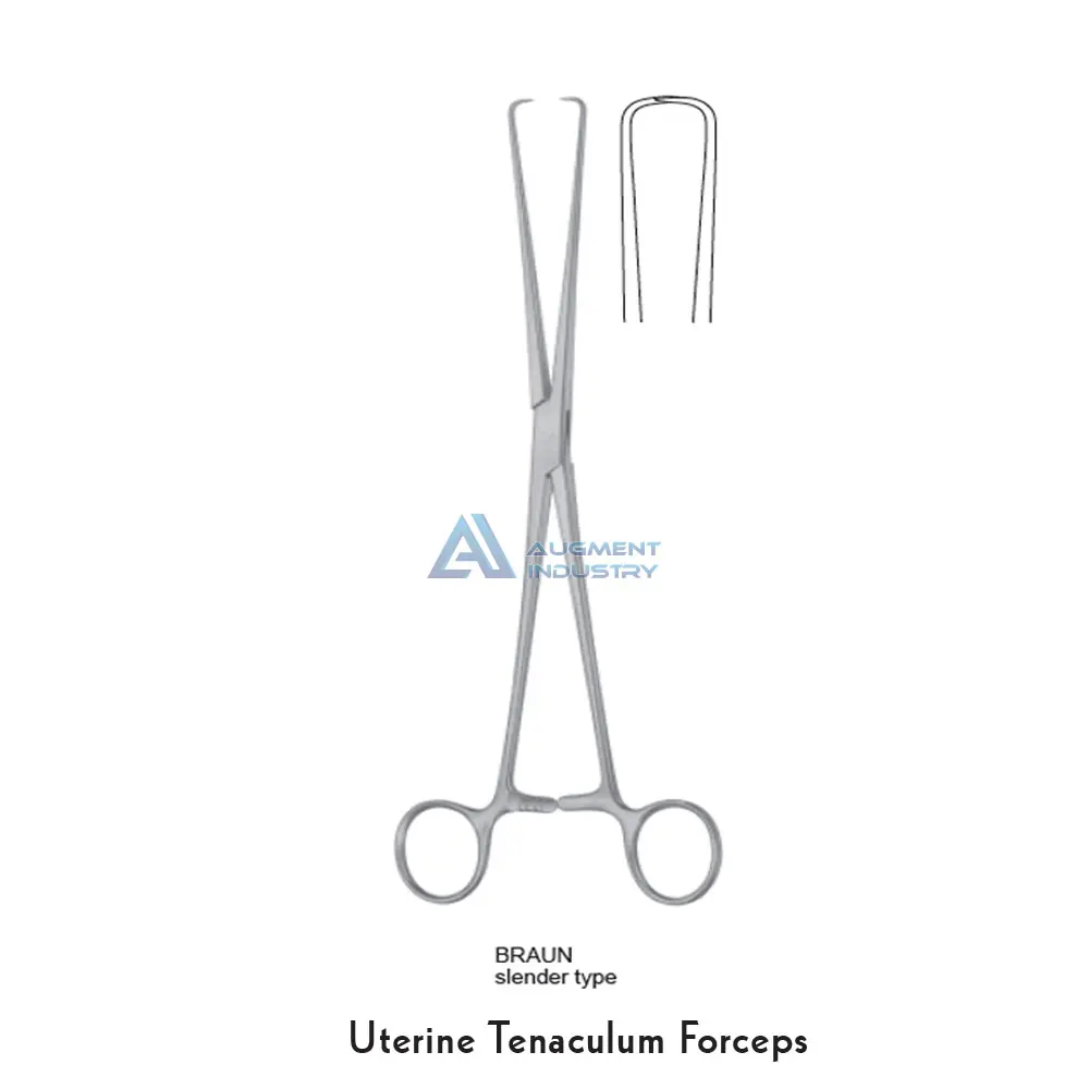 Slender Type Uterine Tenaculum Forceps 250MM Stainless Steel Surgical Instruments tenaculum forceps