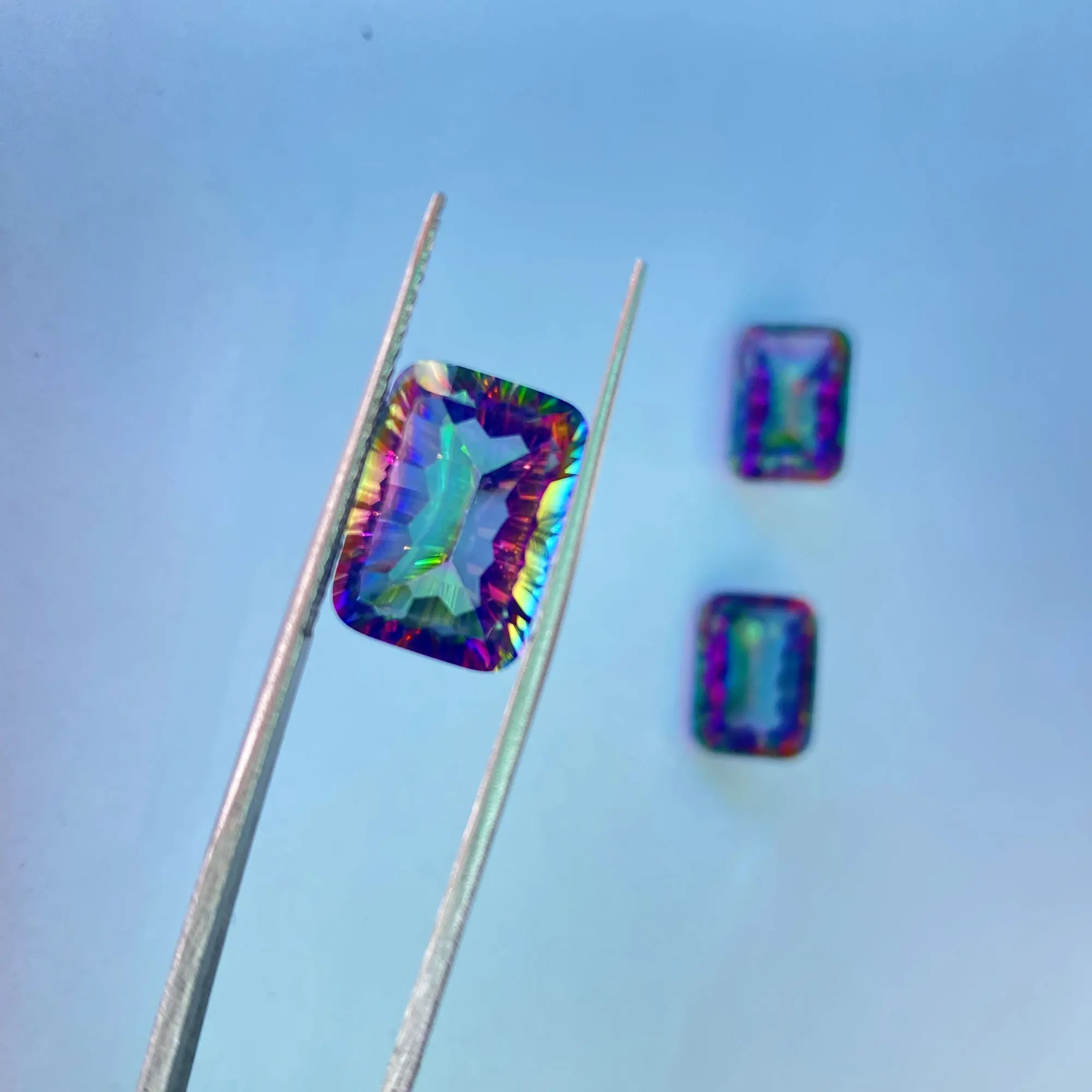 Modern Design High Quality Mystic Topaz Octagon Faceted Gemstone Handmade Jewelry Making Wholesale Factory Price