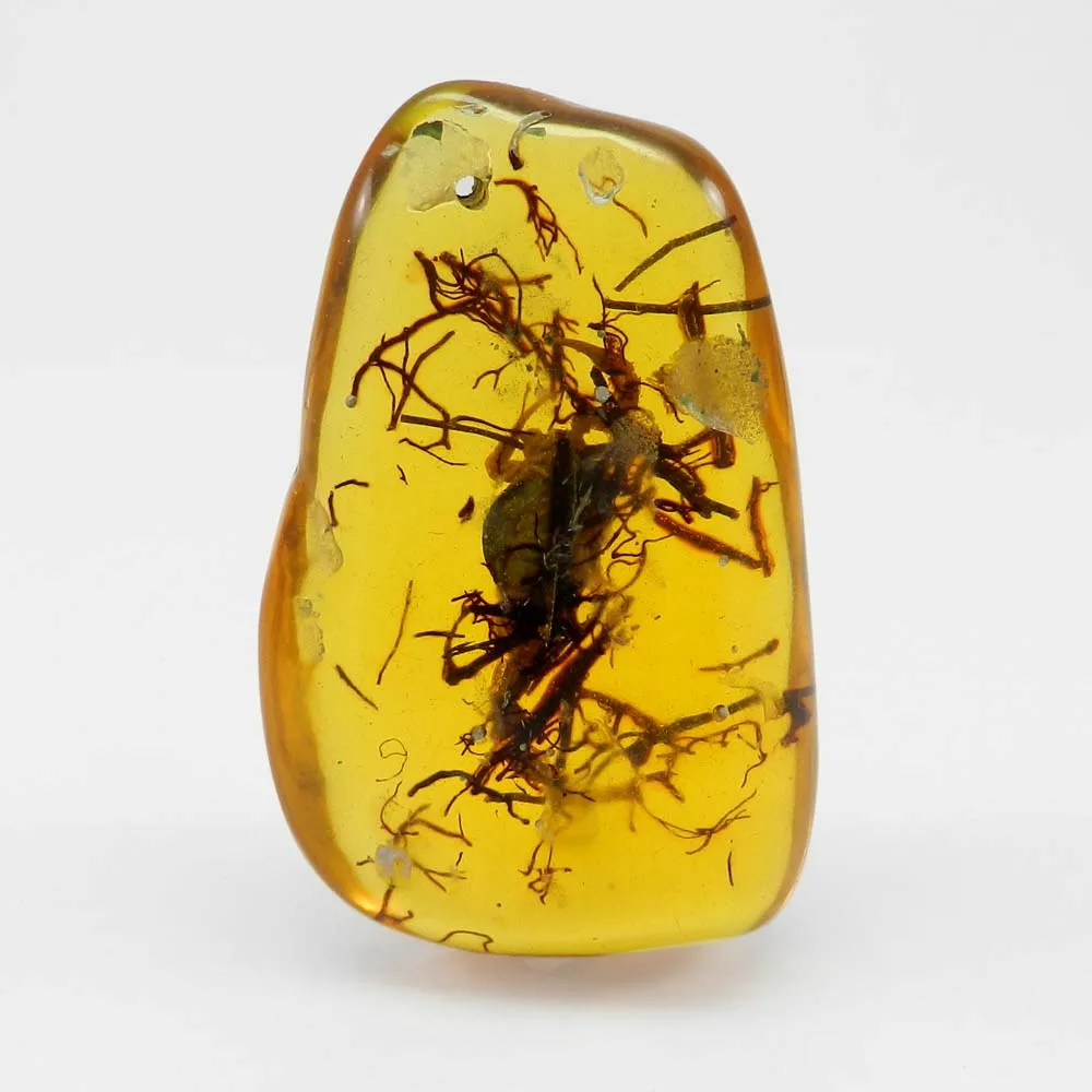 29.33 gms Synthetic Amber 40x64mm Uneven Shape Loose Gemstone for Jewelry making