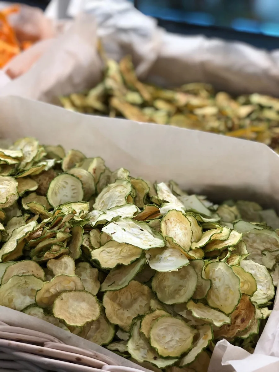 Dried carrots carrot chips  vegan organic red carrot