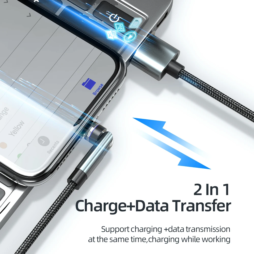 Fast Charging Mobile 3A Magnetic Usb Data Cable For Iphone 13 To Usb Cable 3 In 1 Usb Charging Data Cable