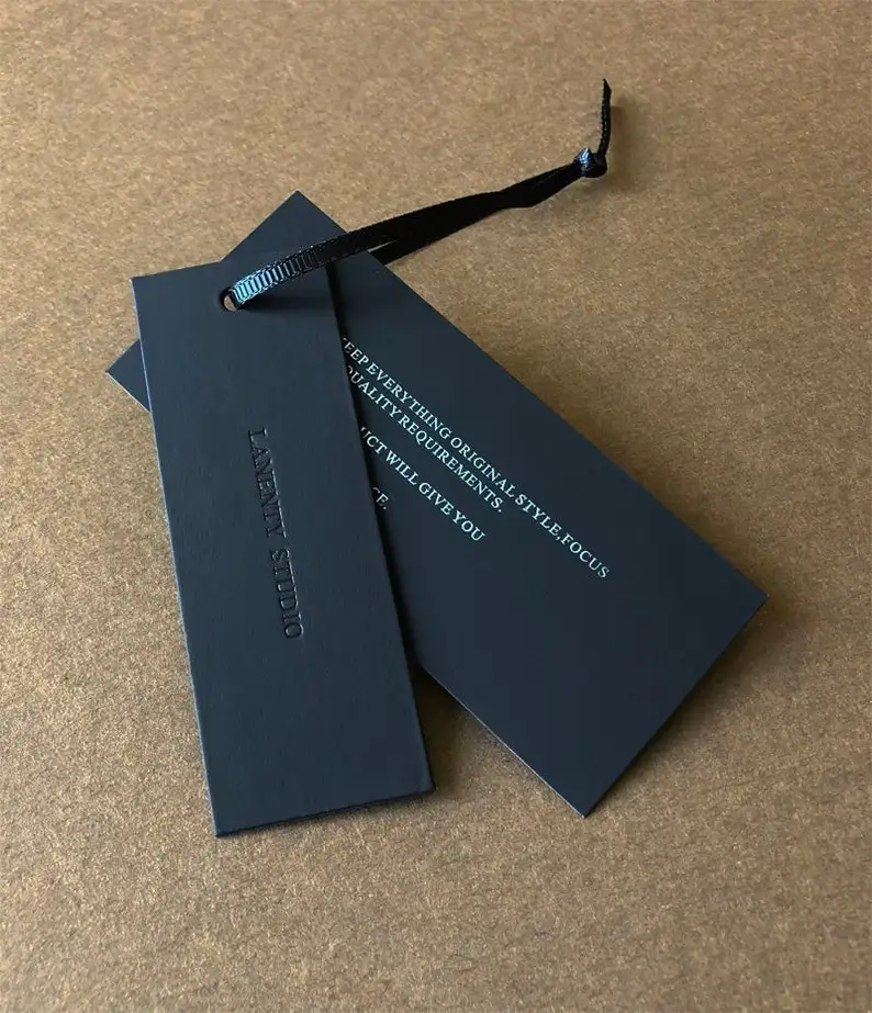Luxury Matt Cardboard Hang Tag Garment Custom Logo Clothing Hang Tags Custom Hangtags Labels With Embossed Hangtags For Clothing