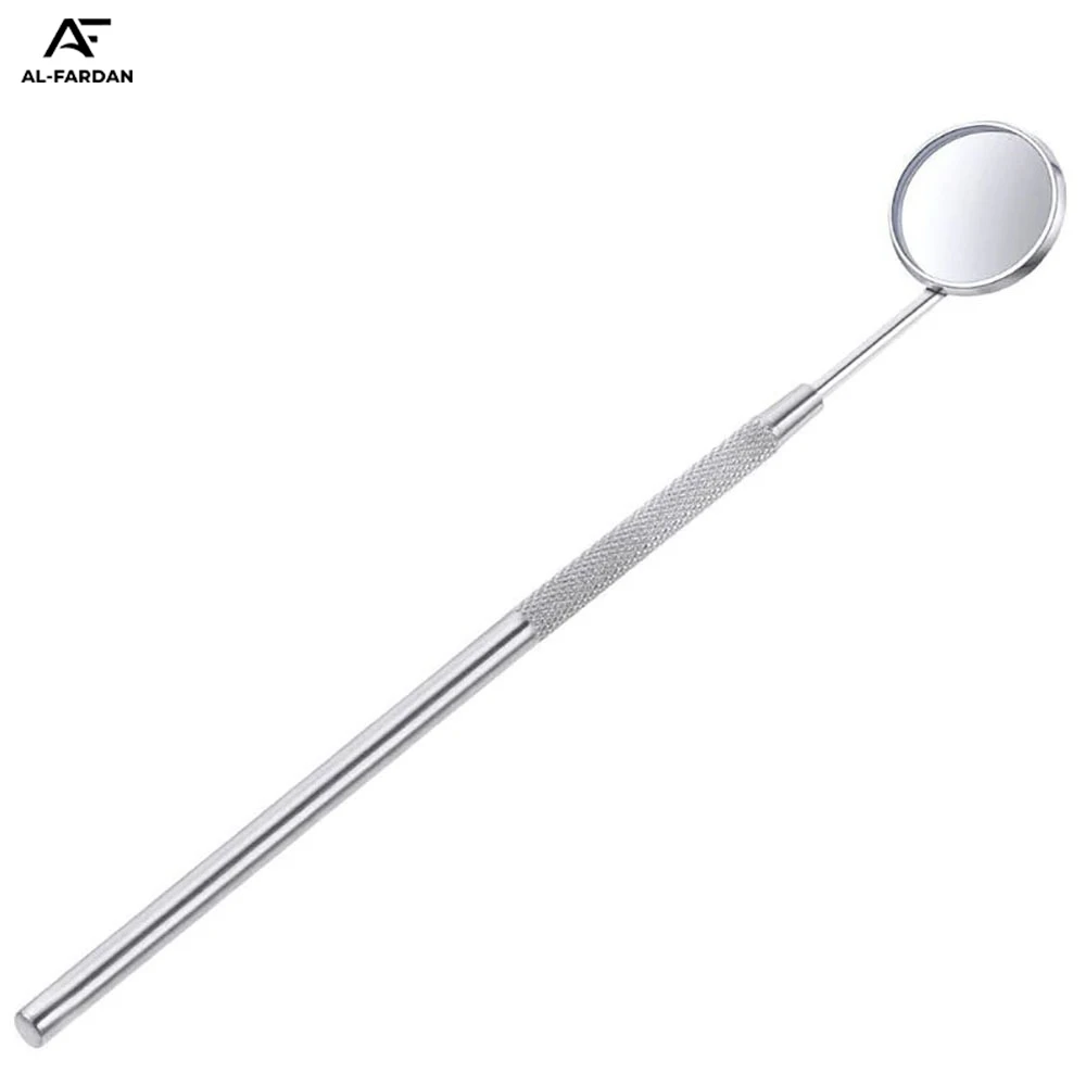 Stainless Steel Dental Inspection Mini Mouth Mirror Handle Teeth Cleaning Tools Silver Chrome Polish Round Shape Dental Mirror