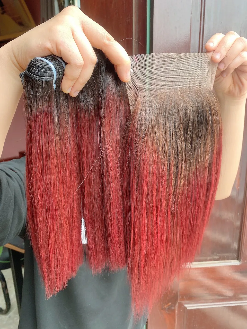 Vietnam Export Products double drawn vietnamese hair  Burgundy hair color raw vietnamese hair