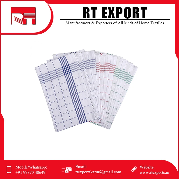 Bulk Supply Latest Design Kitchen Tea and Dish Towel Pure 100% Cotton Towel with Custom Logo