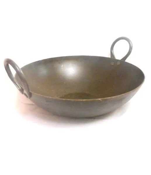 Antique Pure Aluminium Kadai for Deep Frying Cooking Utensils Healthy Benefits Hammered Kadai Pital Kadhai Heavy Weight Working