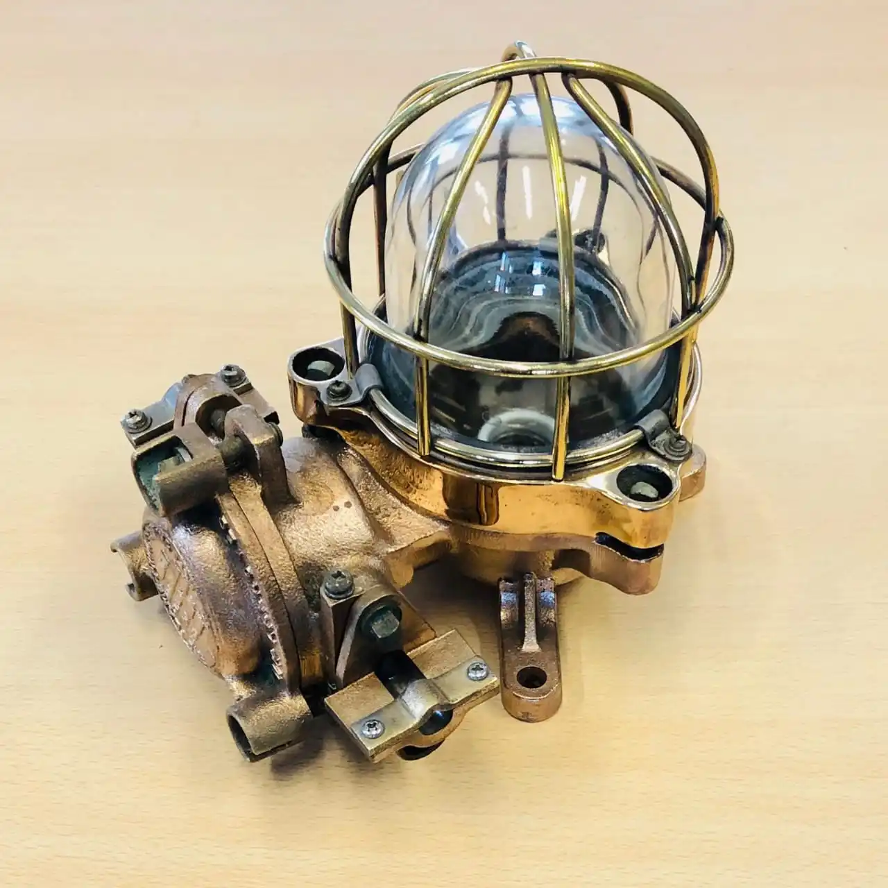 Vintage Industrial Light from Ship