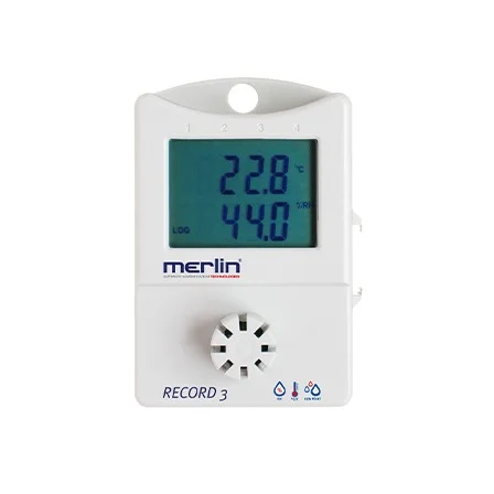 Best selling high quality Merlin datalogger RECORD 3 Portable thermo-hygrometer for measuring and logging relative humidity (RH)