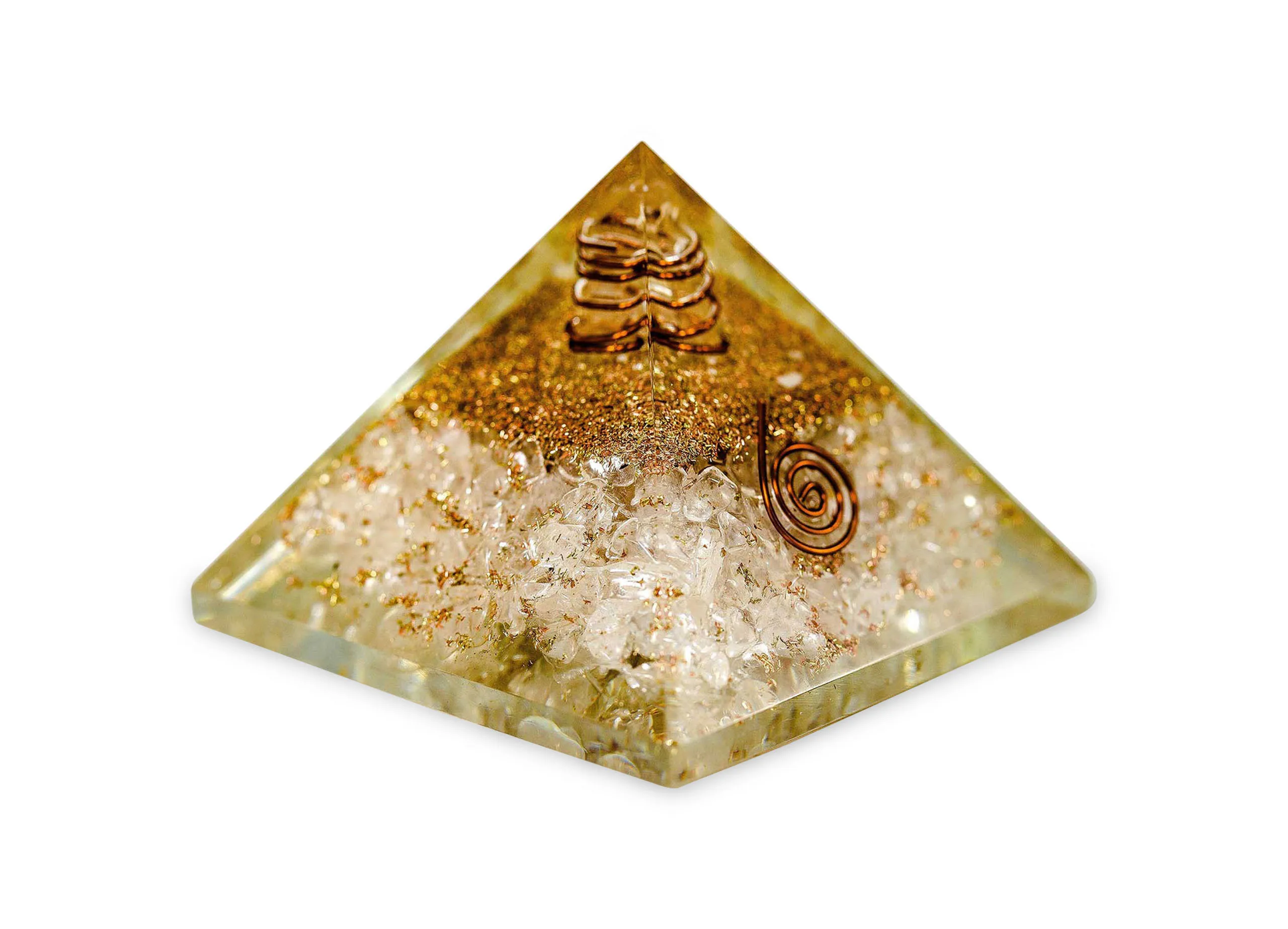 CRYSTAL CLEAR QUARTZ ORGONITE PYRAMID / WHOLESALE CRYSTAL ORGONE PYRAMID / PREMIUM QUALITY ORGONE EMF PROTECTION