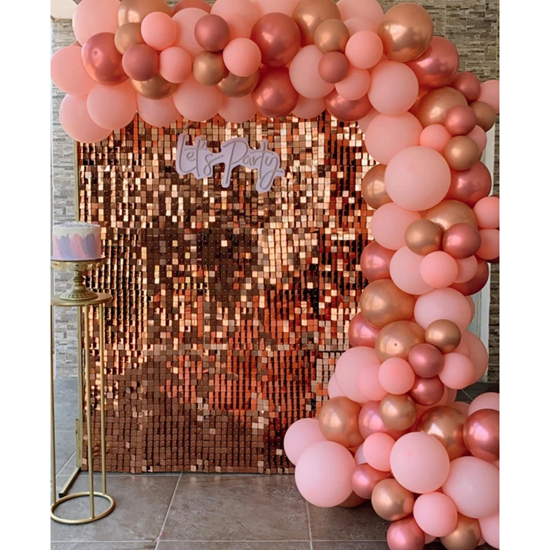 Sequins panel for outdoor signs Outdoor Decorative Rose Gold Silver Shimmer Backdrop Sequin Wall Panel