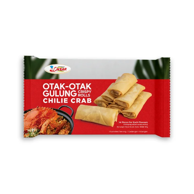 Хит продаж: готов к употреблению Халяль лазат отак-отак гулянн хрустящие рулоны-хрустящие крабы Чили 12 (275 г х 24 кв. М) из