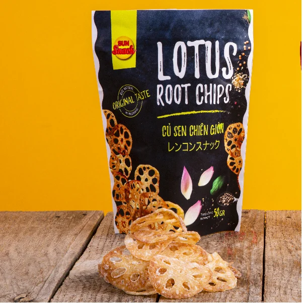 Vietnam High-Quality Lotus Root Chips 50g Lotus Root Snack Wholesale