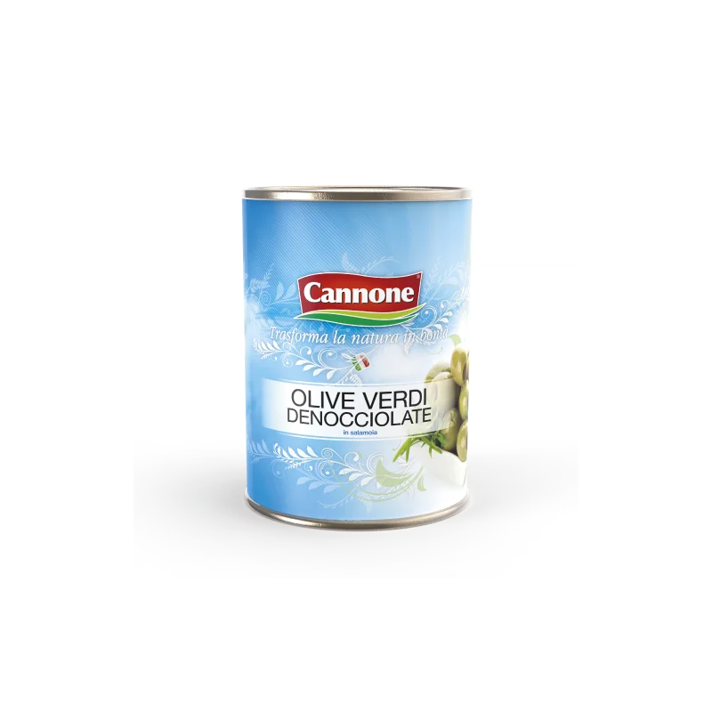 
Зеленые оливки Каннон в жестяной банке, 5 кг, Сделано в Италии 