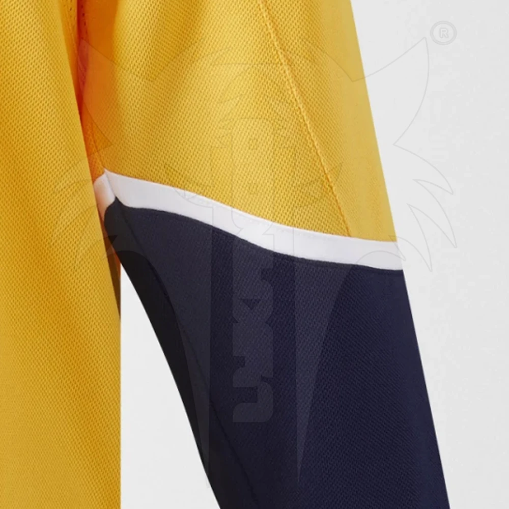  100% полиэстер Джерси с сублимационной печатью для хоккея шайбой на заказ